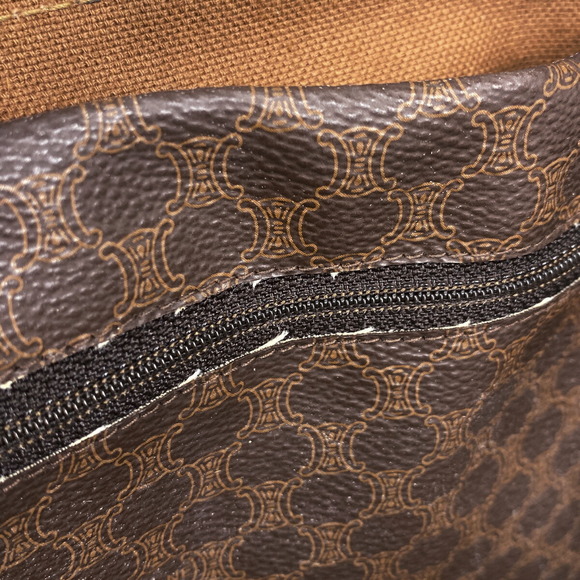 Celine Macadam Pattern Canvas Handbag Brown - Picture 5 of 6